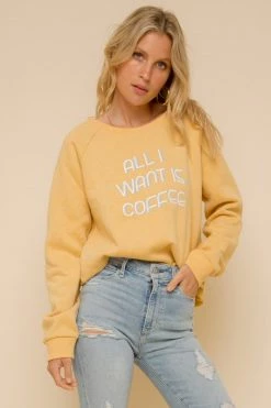 HEM & THREAD COFFEE OR WINE REVERSIBLE PULLOVER Tops