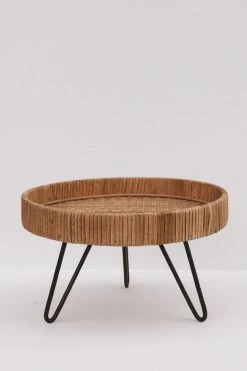 CREATIVE CO-OP Home WOVEN RATTAN PEDESTAL · 7"