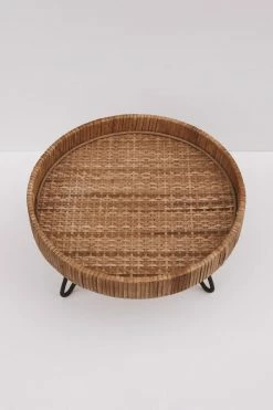 CREATIVE CO-OP Home WOVEN RATTAN PEDESTAL · 7"
