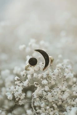 MESA BLUE BRASS MOON RING