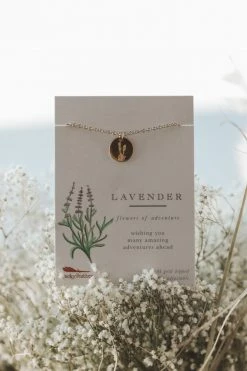 LUCKY FEATHER 14K GOLD BOTANICAL NECKLACE · LAVENDER LIFESTYLE