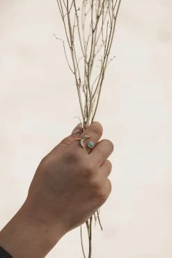 MESA BLUE AMAZONITE MOON RING ACCESSORIES