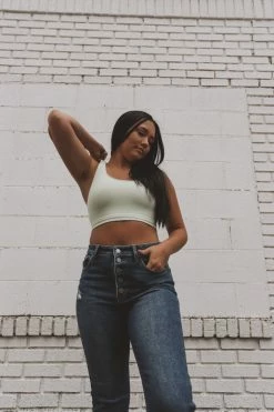 BY TOGETHER SEAMLESS RIBBED CROP TOP Crop Tops