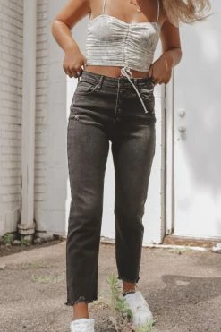 JUST USA Bottoms ON THE RUN STRAIGHT JEANS