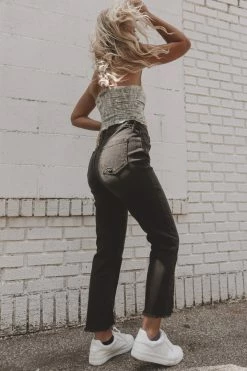 JUST USA Bottoms ON THE RUN STRAIGHT JEANS