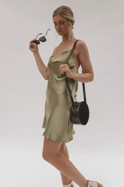 MISS LOVE IBIZA SATIN SLIP DRESS Dresses + Jumpsuits