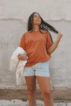 HumanKIND Tops NORTH DAKOTA EMBROIDERED TEE