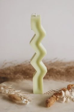 DUSTY ROSE BODEGA ZIG ZAG CANDLE STICK Home