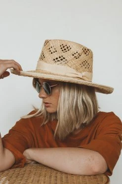 OLIVE & PIQUE ACCESSORIES KALEI STRAW RANCHER HAT