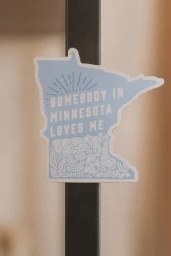 STICKER MULE State Pride SOMEBODY IN MN MAGNET · BLUE