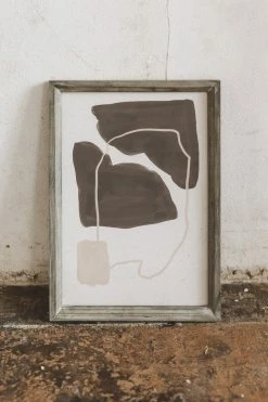 BLOOMINGVILLE Home WOOD FRAMED ABSTRACT WALL DECOR