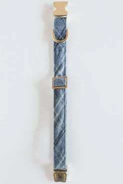 THE FOGGY DOG HARBOR PLAID FLANNEL DOG COLLAR