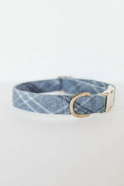 THE FOGGY DOG HARBOR PLAID FLANNEL DOG COLLAR