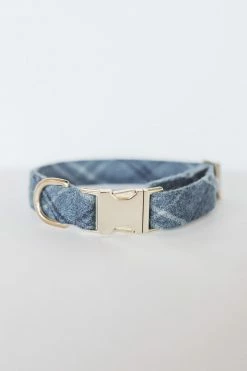 THE FOGGY DOG HARBOR PLAID FLANNEL DOG COLLAR