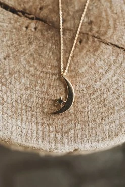 MESA BLUE CELESTIAL MOON + STAR NECKLACE