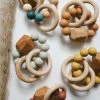 CHEWABLE CHARM HAYES SILICONE + WOOD TEETHER RING