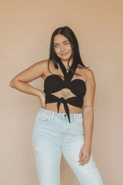 ENDLESS BLU Tops TRISTIN HALTER TOP