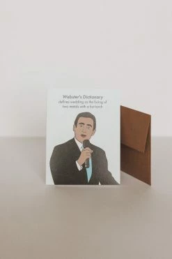 PARTY MOUNTAIN PAPER CO. MICHAEL SCOTT WEDDING CARD