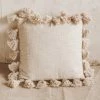 CREATIVE CO-OP SQUARE COTTON PILLOW WITH TASSELS