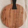 CREATIVE CO-OP Home ROUND ACACIA WOOD CUTTING BOARD