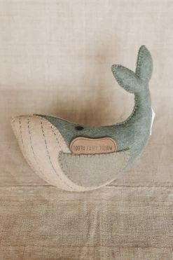 CREATIVE CO OP WHALE TOOTH FAIRY PILLOW Home