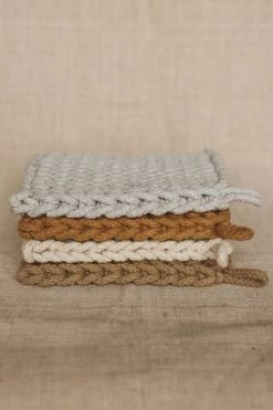 CREATIVE CO OP Home SQUARE CROCHET POTHOLDER