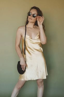 MISS LOVE IBIZA SATIN SLIP DRESS Dresses + Jumpsuits