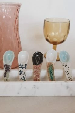 CREATIVE CO-OP HAND-PAINTED STONEWARE SPOON Home
