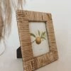 CREATIVE CO-OP Home HAND-WOVEN RATTAN PHOTO FRAME