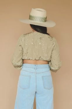 LE LIS Tops GEORGIA CROPPED BLOUSE