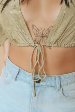 LE LIS Tops GEORGIA CROPPED BLOUSE