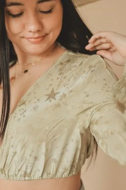 LE LIS Tops GEORGIA CROPPED BLOUSE