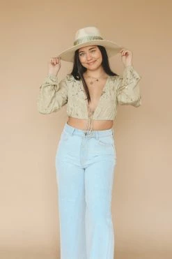LE LIS Tops GEORGIA CROPPED BLOUSE