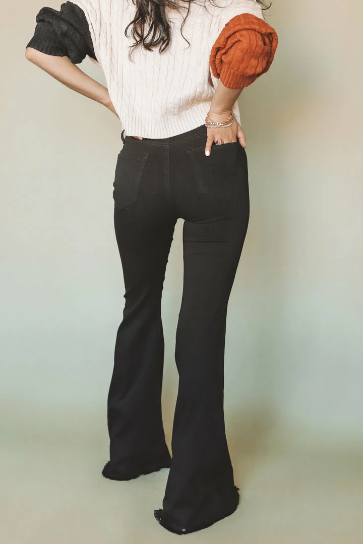 Kittsona Denim MARLEY BELL BOTTOM JEANS 7 Kittsona Denim MARLEY BELL BOTTOM JEANS