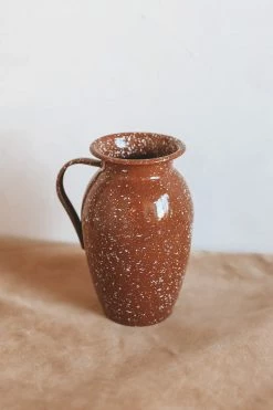 CREATIVE CO OP ENAMEL SPLATTERWARE PITCHER Home