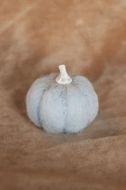 CREATIVE CO OP WOOL PUMPKIN DECOR · SMALL