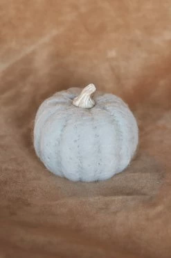 CREATIVE CO OP WOOL PUMPKIN DECOR · MEDIUM