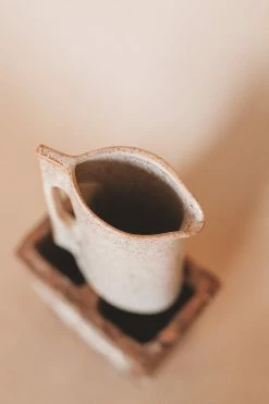 CREATIVE CO OP REACTIVE GLAZE STONEWARE PITCHER