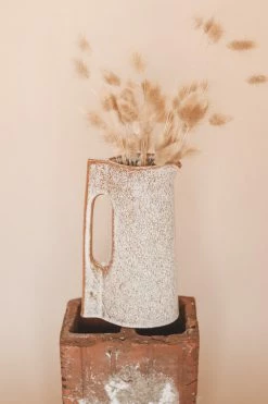 CREATIVE CO OP REACTIVE GLAZE STONEWARE PITCHER