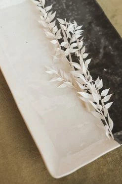 CREATIVE CO-OP TWO-TONE STONEWARE PLATTER