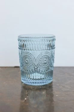 CREATIVE CO-OP Home EMBOSSED DRINKING GLASS