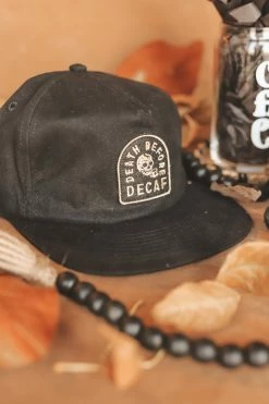 PYKNIC ACCESSORIES DEATH BEFORE DECAF 5 PANEL HAT