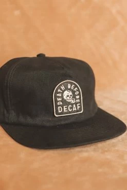 PYKNIC ACCESSORIES DEATH BEFORE DECAF 5 PANEL HAT