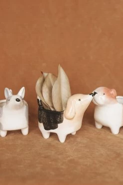CREATIVE CO OP CERAMIC DOG PLANTER Home
