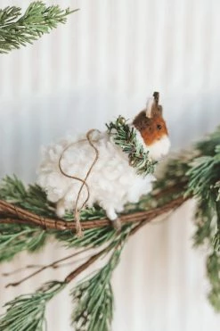 CREATIVE CO OP WOOL FELT FARM ANIMAL ORNAMENT Home