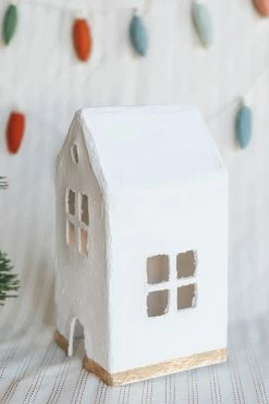 CREATIVE CO OP Home PAPER MACHE HOUSE DECOR