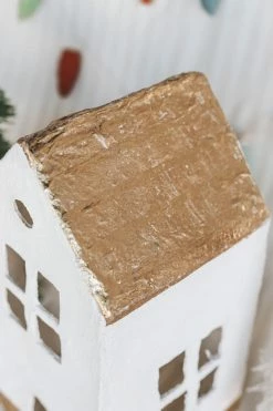 CREATIVE CO OP Home PAPER MACHE HOUSE DECOR