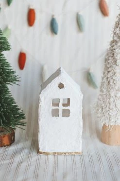 CREATIVE CO OP Home PAPER MACHE HOUSE DECOR