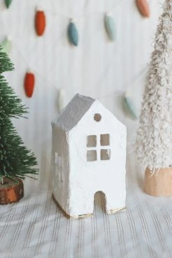 CREATIVE CO OP Home PAPER MACHE HOUSE DECOR