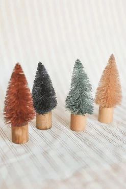 CREATIVE CO OP MINI BOTTLE BRUSH TREE DECOR SET Home